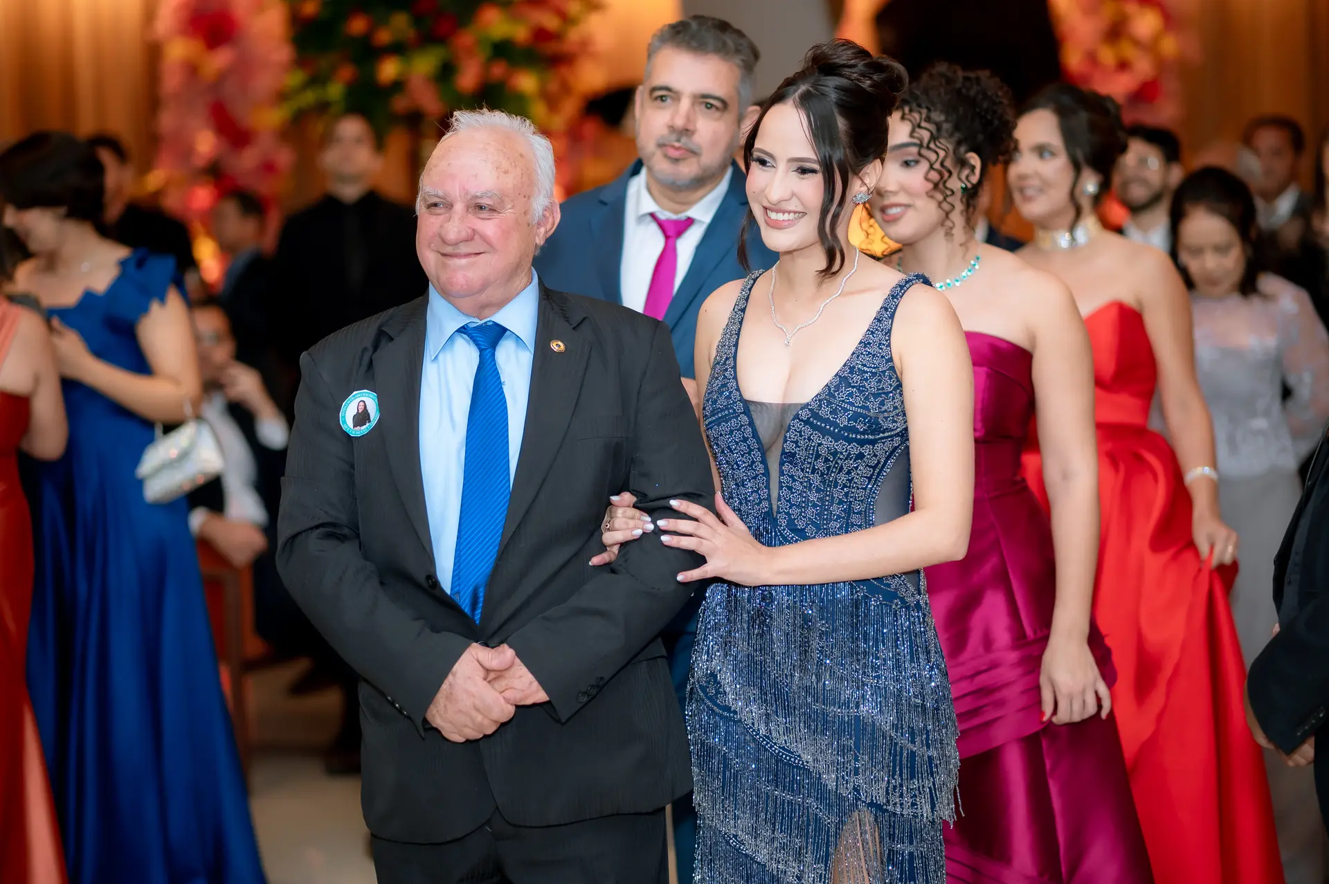 Formandos no baile de gala da formatura.